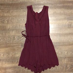 Maroon summer romper